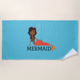 Schattigee zeemeermin (mooie zwarte meid) strandlaken