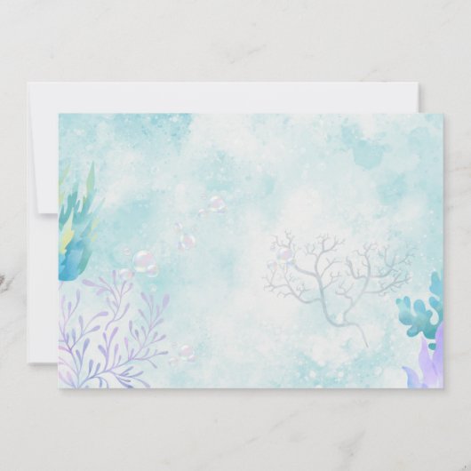 Schattigee zeemeermin onder het zee magische verja kaart (Achterkant)