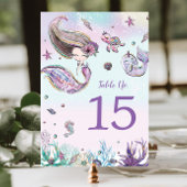 Schattigee Zeemeermin Onder het Zee Verjaardag Bab Kaart