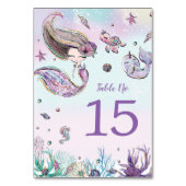 Schattigee Zeemeermin Onder het Zee Verjaardag Bab Kaart (Voorkant)