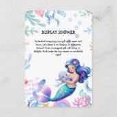 Schattigee Zeemeermin Onder het Zee Waterverf Baby Informatiekaartje (Voorkant)