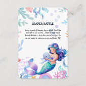 Schattigee Zeemeermin Onder het Zee Waterverf Baby Informatiekaartje (Voorkant)