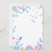 Schattigee Zeemeermin Onder het Zee Waterverf Baby Kaart (Achterkant)