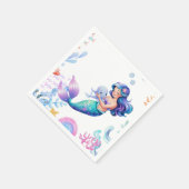 Schattigee Zeemeermin Onder het Zee Waterverf Baby Servet (Hoek)