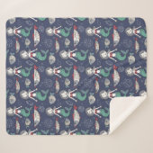 Schattigee Zeemeermin Pattern dekens (Voorkant (horizontaal))