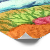 Schattigee Zeemeermin Regenboog kleurrijke kroonkr Poster (Hoek)