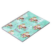 Schattigee zeemeermin roze onder het Zee vis Notitieboek (Linkerzijde)