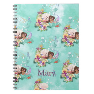 Schattigee zeemeermin roze onder het Zee vis Notitieboek