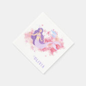 Schattigee Zeemeermin Roze Onder het zee voor klei Servet (Hoek)