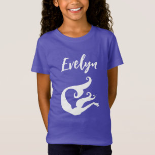 Schattigee zeemeermin silhouet kind T shirt voor m
