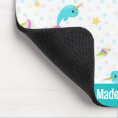 Schattigee zeemeermin strand meisje gepersonalisee muismat (Hoek)