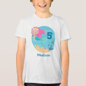Schattigee zeemeermin strand verjaardagsfeest aang Tri-Blend shirt (Voorkant)
