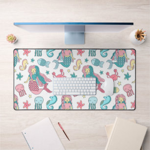 Schattigee Zeemeermin & Zee Vrienden Desk Mat