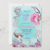 Schattigee zeemeerminnen Glitter Onder het Zee Par Kaart (Voorkant)