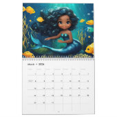Schattigee Zeemeerminnen - Kalender voor Kinderen (Mar 2026)