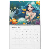 Schattigee Zeemeerminnen - Kalender voor Kinderen (Feb 2026)