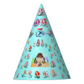 Schattigee zeemeerminnen onder het Zee Foto Kinder Feesthoedjes (Voorkant)