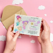 Schattigee zeemeerminnen onder het Zee Verjaardags Kaart