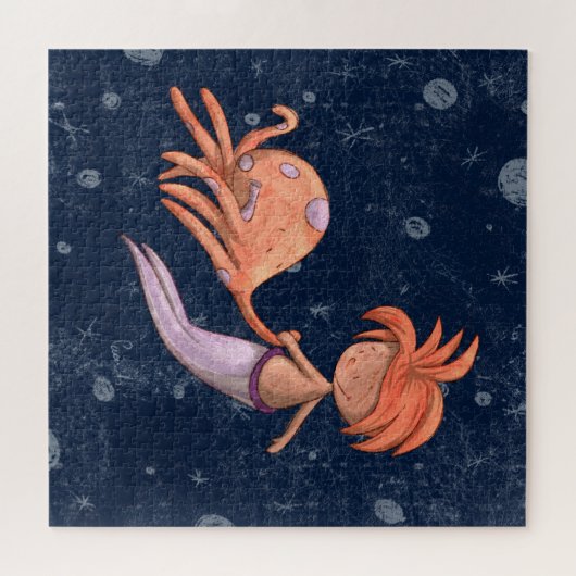 Schattigee zeemeerminoctopus legpuzzel (Horizontaal)