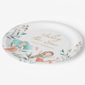 Schattigee zeemeerminverjaardag papieren bordje (Gekanteld)