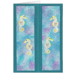 Schattigee zeepaardjes op blauw en paarse bladwijz