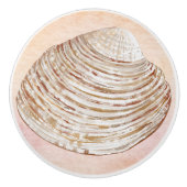 Schattigee zeeschelp leven in de oceaan Waterverf Keramische Knop (Voorkant)