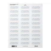 Schattigee zeesterren stofblauw retouradres etiket (Full Sheet)