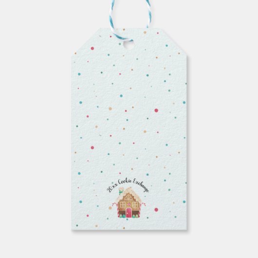 Schattigee zelfgemaakte kerstkoekjes peperkoek bla cadeaulabel (Achterkant)