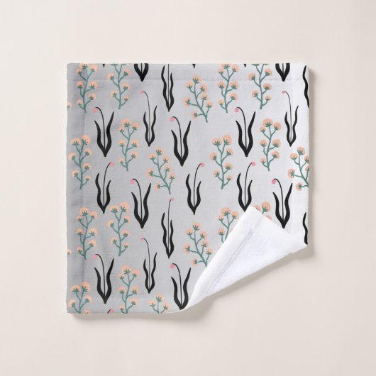 Schattigee zilveren bloem waterkoeler washandje (Wasdoekje)