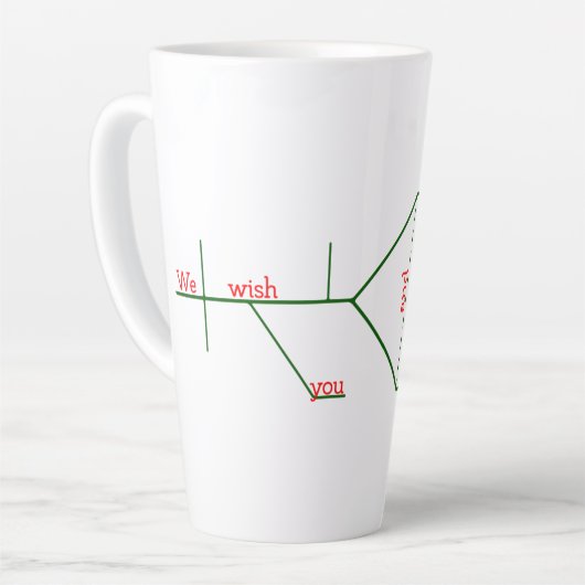 Schattigee zin Diagram Grammatica Vrolijk Kerstfee Latte Mok (Linkerhoek)