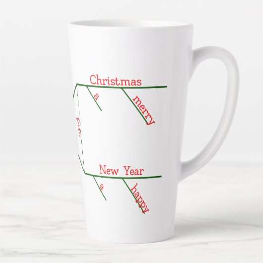 Schattigee zin Diagram Grammatica Vrolijk Kerstfee Latte Mok (Rechts)