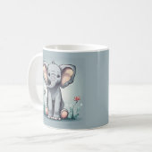 Schattigee zittende olifant koffiemok (Voorkant links)