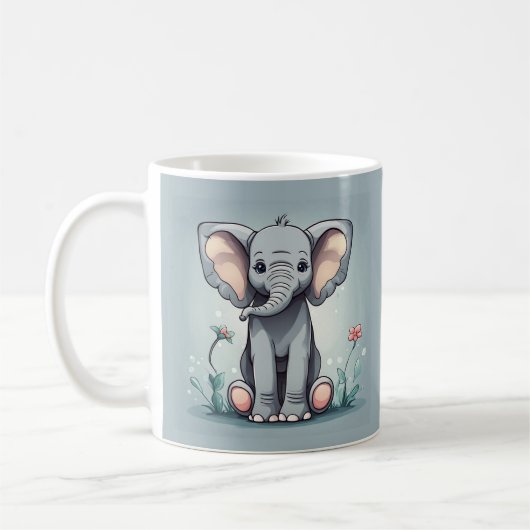 Schattigee zittende olifant koffiemok (Links)