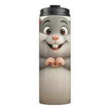 Schattigee Zodiac Mouse Cartoon Thermal Tumbler