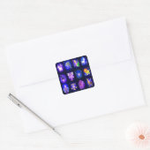 Schattigee Zodiac-tekens Vierkante Sticker (Envelop)
