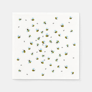 Schattigee zoemende bijen heilzame tuininsecten servet