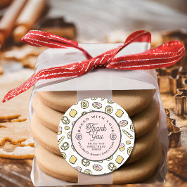 Schattigee zoete taarten donuts patroon gebakken m ronde sticker