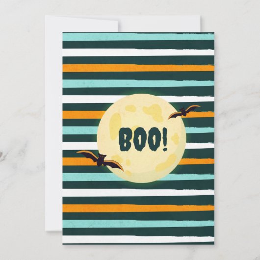 Schattigee Zombie Boy Halloween Uitnodiging (Achterkant)