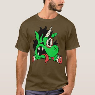 Schattigee Zombie eenhoorn grappige halloween dier T-shirt