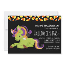 Schattigee Zombie Eenhoorn Halloween Party