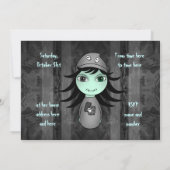 Schattigee zombie Halloween kinder partij Kaart (Achterkant)