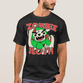 Schattigee Zombie luiaard grappig halloween zombie T-shirt