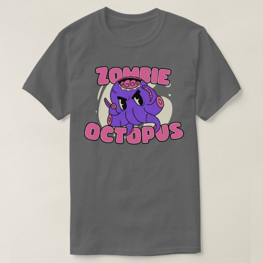 Schattigee zombie octopus grappige halloween zombi t-shirt (Design voorkant)
