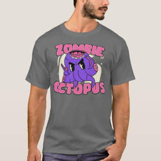 Schattigee zombie octopus grappige halloween zombi t-shirt