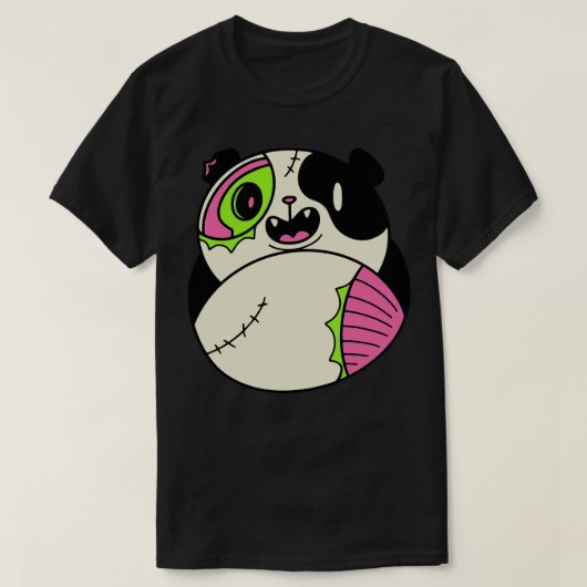 Schattigee Zombie Panda Grappige Halloween Dieren T-shirt (Design voorkant)
