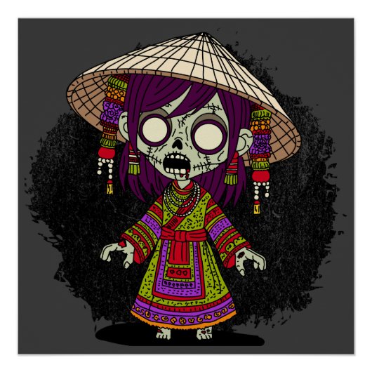 Schattigee zombie perfect poster (Voorkant)