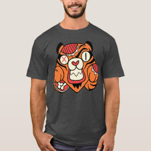 Schattigee Zombie Tijger Grappige Halloween Dieren T-shirt