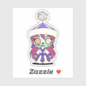 Schattigee zombie uit kirgizië sticker (Vel)