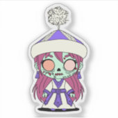 Schattigee zombie uit kirgizië sticker (Voorkant)