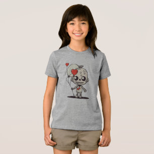 Schattigee Zombie Vriend - Hartvormige Bal van Lie Tri-Blend Shirt
